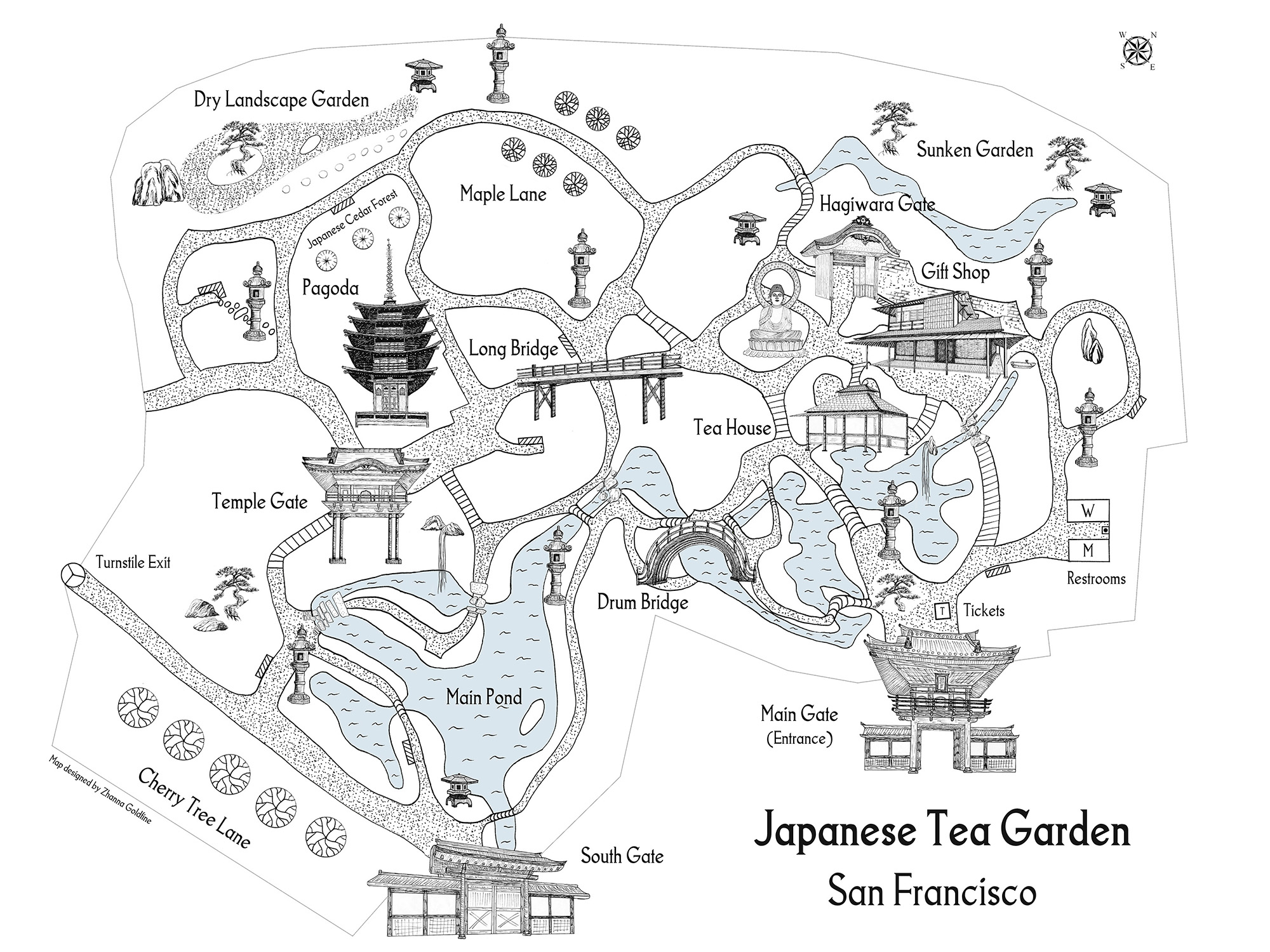 Japanese Tea Garden San Francisco Map - United States Map