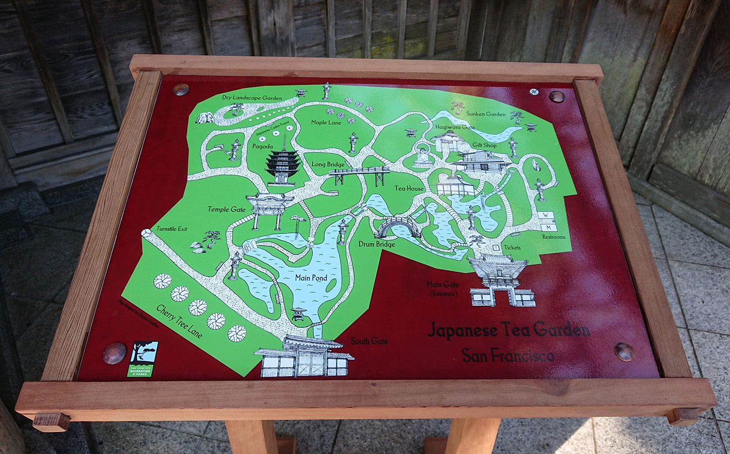 SF Japanese Tea Garden Map